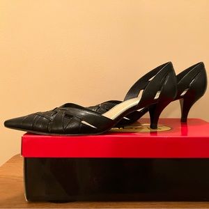 Talbots black d’orsay kitten heel shoe size 7.5